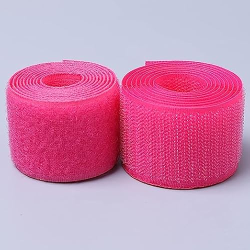 Klettband zum nähen 2 Paar Klett-Nähband, nicht klebendes Nähband, Nylonverschlüsse für Couchkissen, Gitarrenpedal, Kabelmanagement und Bastelprojekte-Peach||4cm*1m von XUSHIQMG