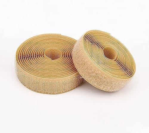 Klettband zum nähen 2 Stück Klettband zum Nähen, nicht klebende Streifen, zum Aufnähen für Stoff, selbstklebend, Nylon-Klettband für Nähaktivitäten, Hakenschlaufe-Camel||2cm*2m von XUSHIQMG