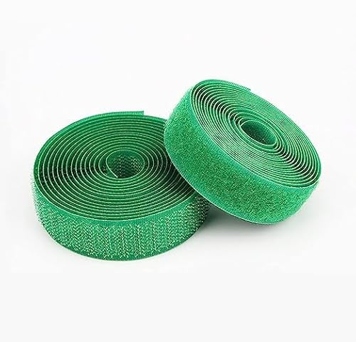 Klettband zum nähen 2 Stück Klettband zum Nähen, nicht klebende Streifen, zum Aufnähen für Stoff, selbstklebend, Nylon-Klettband für Nähaktivitäten, Hakenschlaufe-Green||2cm*2m von XUSHIQMG