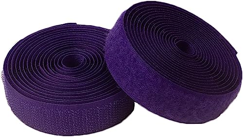 Klettband zum nähen 20 mm breite Rolle Klettband, nicht klebendes Nylonband, zum Nähen von Kleidungsbefestigungskissen-Dark Purple||2cm*10m von XUSHIQMG