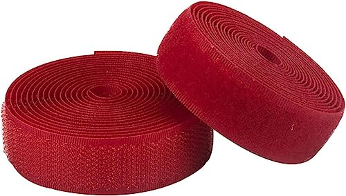 Klettband zum nähen 20 mm breite Rolle Klettband, nicht klebendes Nylonband, zum Nähen von Kleidungsbefestigungskissen-Dark Red||2cm*10m von XUSHIQMG