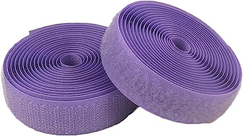 Klettband zum nähen 20 mm breite Rolle Klettband, nicht klebendes Nylonband, zum Nähen von Kleidungsbefestigungskissen-Light Purple||2cm*10m von XUSHIQMG