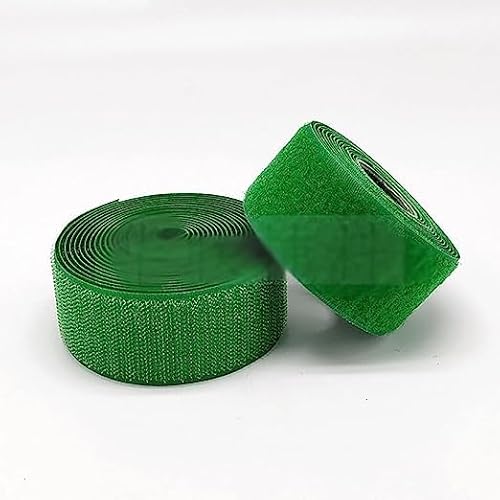 Klettband zum nähen Strapazierfähiges Klettband, nicht klebendes Klebeband, Klettband zum Aufnähen, Nylongewebeband-Green||2.5cm*1m von XUSHIQMG