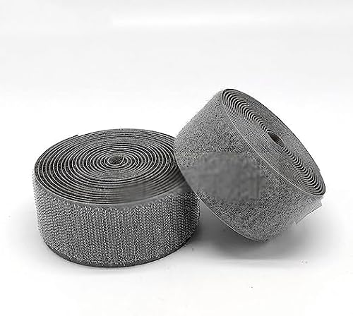 Klettband zum nähen Strapazierfähiges Klettband, nicht klebendes Klebeband, Klettband zum Aufnähen, Nylongewebeband-Grey||10cm*1m von XUSHIQMG