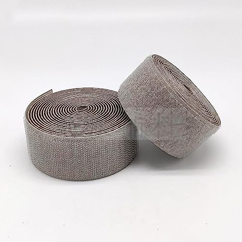 Klettband zum nähen Strapazierfähiges Klettband, nicht klebendes Klebeband, Klettband zum Aufnähen, Nylongewebeband-Light Gray||10cm*1m von XUSHIQMG