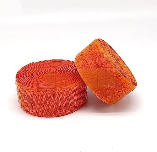 Klettband zum nähen Strapazierfähiges Klettband, nicht klebendes Klebeband, Klettband zum Aufnähen, Nylongewebeband-Orange||10cm*1m von XUSHIQMG