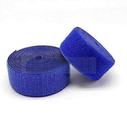 Klettband zum nähen Strapazierfähiges Klettband, nicht klebendes Klebeband, Klettband zum Aufnähen, Nylongewebeband-Royal Blue||2.5cm*1m von XUSHIQMG