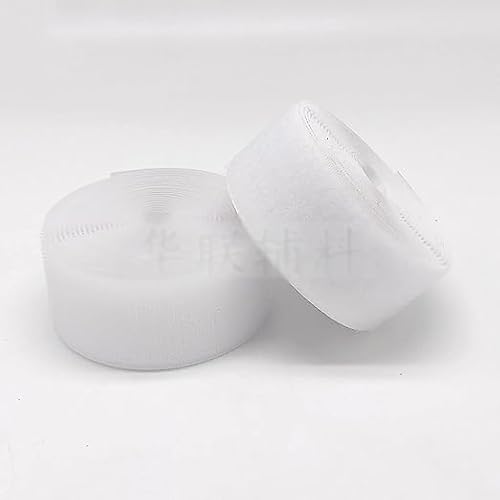 Klettband zum nähen Strapazierfähiges Klettband, nicht klebendes Klebeband, Klettband zum Aufnähen, Nylongewebeband-White||10cm*1m von XUSHIQMG