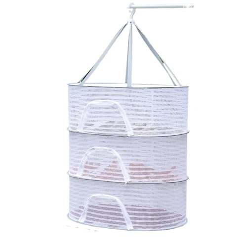 XUWEWI Wäschetrocknungsnetz 2 stücke Kleidung Trocknen Netto Hängende Kleidung Trocknen Netze for Kleidung Tuch Trockner Käfig Lagerung Rack Für Zuhause(3 Layer White) von XUWEWI