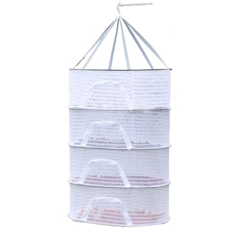 XUWEWI Wäschetrocknungsnetz 2 stücke Kleidung Trocknen Netto Hängende Kleidung Trocknen Netze for Kleidung Tuch Trockner Käfig Lagerung Rack Für Zuhause(4 Layer White) von XUWEWI