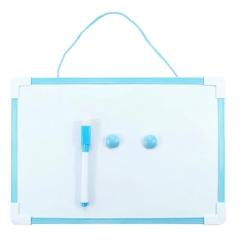 XUWEWI Weiße Wandtafel Magnetisches Whiteboard mit Marker und Magneten-Set, doppelseitiges löschbares Whiteboard, Zeichenbrett, hängendes Memoboard Wiederbeschreibbar Weißtafel(Blue) von XUWEWI