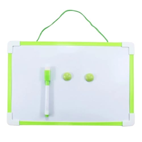 XUWEWI Weiße Wandtafel Magnetisches Whiteboard mit Marker und Magneten-Set, doppelseitiges löschbares Whiteboard, Zeichenbrett, hängendes Memoboard Wiederbeschreibbar Weißtafel(Green) von XUWEWI