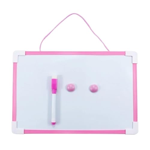 XUWEWI Weiße Wandtafel Magnetisches Whiteboard mit Marker und Magneten-Set, doppelseitiges löschbares Whiteboard, Zeichenbrett, hängendes Memoboard Wiederbeschreibbar Weißtafel(Pink) von XUWEWI