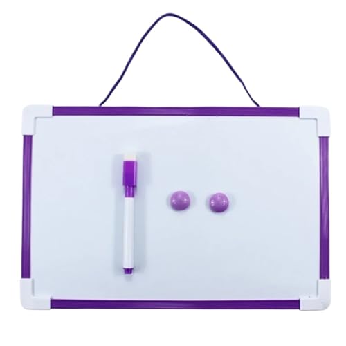 XUWEWI Weiße Wandtafel Magnetisches Whiteboard mit Marker und Magneten-Set, doppelseitiges löschbares Whiteboard, Zeichenbrett, hängendes Memoboard Wiederbeschreibbar Weißtafel(Purple) von XUWEWI