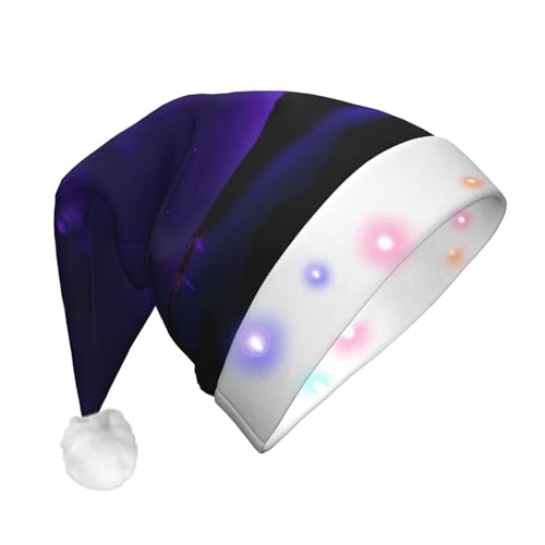 XVBCDFG Hexenhut LED-Weihnachtsmütze für Erwachsene, lustige Weihnachtsmütze für festliche Partys, Verkleidungen, lebendig von XVBCDFG