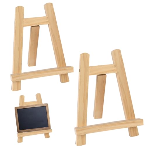 2pcs mini hölzerner eelen 20x15 cm tabletop art Display teel kartenständer zum Anzeigen von Bildern Malerei Zeichnung Staffelei Ständer von XVHOAB