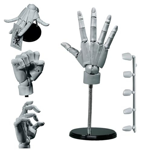 Handmodell 1: 1 artikuliertes Mannequin Handbewegungsgelenk 16x8in Manikin mit Basis -DIY -PVC -ABS -Modell zum Zeichnen, Malerei, Skizzieren, Grau, Mannequin, FO Handmodell 1: 1 artikuliertes Mannequin Handbewegungsgelenk 16x8in Manikin mit Basis -DIY -PVC -ABS -Modell zum Zeichnen, Malerei, Skizzieren, Grau, Mannequin, FO von XVHOAB
