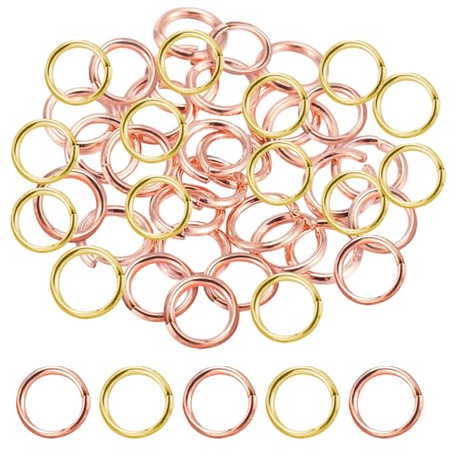 Jump Rings 200Pcs Electroplated Open Jump Rings Rose Gold & Gold Jump Rings Decorative DIY Jump Rings for Jewelry Making Open Jump Rings von XVHOAB