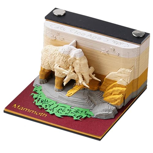 Tier-3D-Papier, geschnitzt, kreativer Kalender, Kunst, Haftnotizen, lustiger Notizblock, bedeutungsvolles Geschenk, zarte Schreibtisch-Dekoration von XVWTJZIA