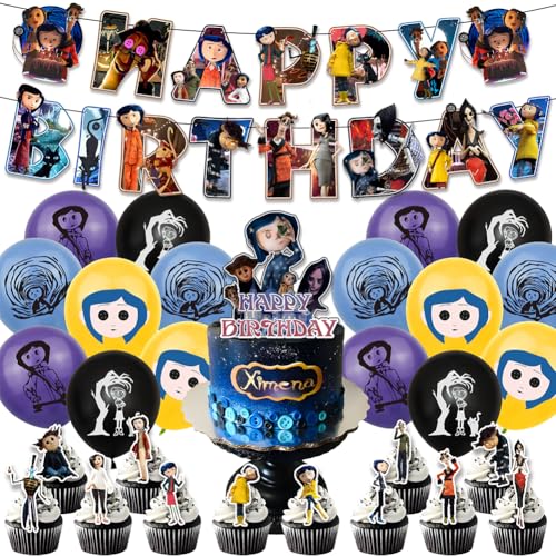 Geburtstagsdekoration zum Thema Horror Anime Charaktere，Ornamente für Horror Anime Charaktere Geburtstagspartys，Horror Anime Charaktere Geburtstag Dekoration，Horror Anime Charaktere Dekoration,30PCS von XWMTDKX