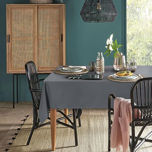 XWZO Tischdecke, rechteckig, einfarbig, wasserabweisend, abwischbar, Tischdecke für Café, Restaurant, Buffet, Tischparty, 153 x 259 cm, Grau XWZO Tischdecke, rechteckig, einfarbig, wasserabweisend, abwischbar, Tischdecke für Café, Restaurant, Buffet, Tischparty, 153 x 259 cm, Grau von XWZO