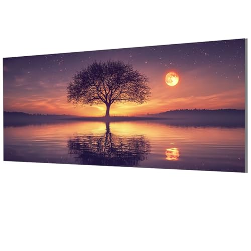 Baum Malen Nach Zahlen Erwachsene Groß XXL 100x200cm, Malen Nach Zahlen Mond DIY Farbe Acrylfarbe ölgemälde Set mit Pinseln für Zimmer Deko Wand Aesthetic, Geschenke für Frauen, Rahmenlos Model-0358 von XXDBBDOU