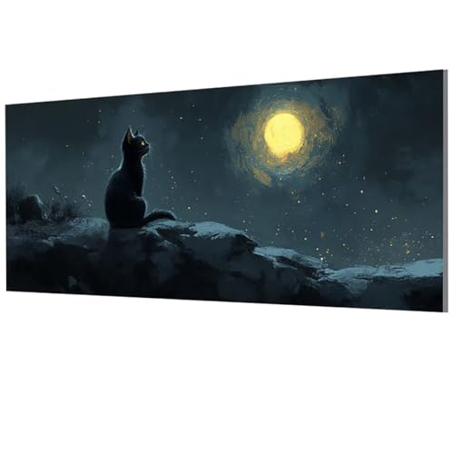 Katze Malen Nach Zahlen Erwachsene Groß XXL 80x160cm, Malen Nach Zahlen Mond DIY Farbe Acrylfarbe ölgemälde Set mit Pinseln für Zimmer Deko Wand Aesthetic, Geschenke für Frauen, Rahmenlos Model-1581 Katze Malen Nach Zahlen Erwachsene Groß XXL 80x160cm, Malen Nach Zahlen Mond DIY Farbe Acrylfarbe ölgemälde Set mit Pinseln für Zimmer Deko Wand Aesthetic, Geschenke für Frauen, Rahmenlos Model-1581 von XXDBBDOU