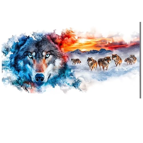 Malen Nach Zahlen Erwachsene Wolf, Tier Malen Nach Zahlen Leinwand, DIY Bastelset Erwachsene Paint by Numbers mit Pinseln und Acrylpigment für Zimmer Deko Wohnzimmer, Geschenke 20x40cm, Model-1671 Malen Nach Zahlen Erwachsene Wolf, Tier Malen Nach Zahlen Leinwand, DIY Bastelset Erwachsene Paint by Numbers mit Pinseln und Acrylpigment für Zimmer Deko Wohnzimmer, Geschenke 20x40cm, Model-1671 von XXDBBDOU