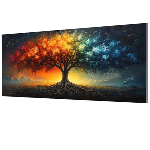 XXDBBDOU Baum Des Lebens Malen Nach Zahlen Erwachsene Groß XXL 80x160cm, Malen Nach Zahlen Baum DIY Farbe Acrylfarbe ölgemälde Set für Zimmer Deko Aesthetic, Geschenke für Frauen, Model-0244 von XXDBBDOU