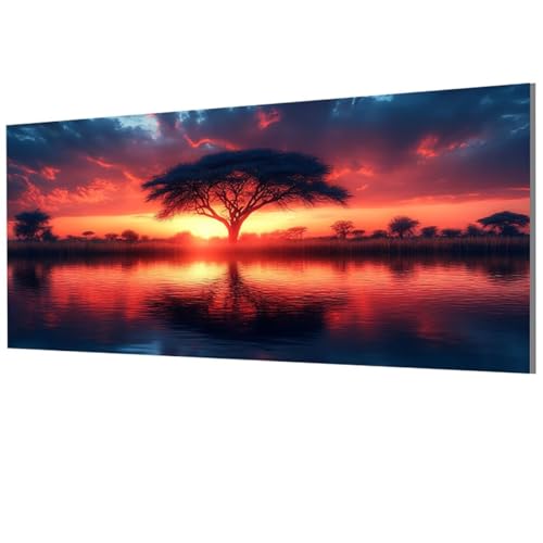 XXDBBDOU Baum Malen Nach Zahlen Erwachsene Groß XXL 100x200cm, Malen Nach Zahlen Sonnenuntergang DIY Farbe Acrylfarbe ölgemälde Set für Zimmer Deko Aesthetic, Geschenke für Frauen, Model-0230 von XXDBBDOU