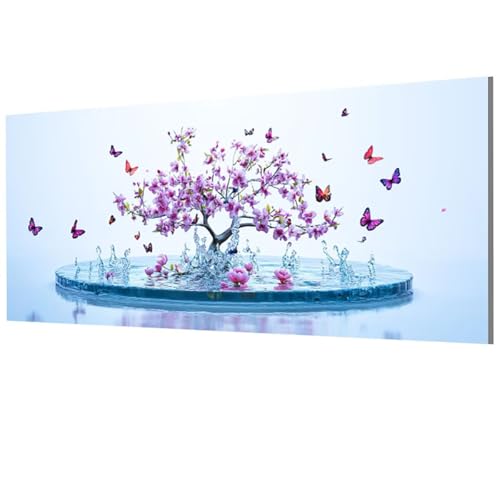 XXDBBDOU Blume Malen Nach Zahlen Erwachsene Groß XXL 70x140cm, Malen Nach Zahlen Schmetterling DIY Farbe Acrylfarbe ölgemälde Set für Zimmer Deko Aesthetic, Geschenke für Frauen, Model-0177 von XXDBBDOU