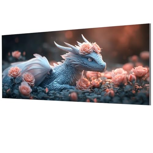 XXDBBDOU Drachen Malen Nach Zahlen Erwachsene Groß XXL 100x200cm, Malen Nach Zahlen Blume DIY Farbe Acrylfarbe ölgemälde Set für Zimmer Deko Aesthetic, Geschenke für Frauen, Model-0070 von XXDBBDOU