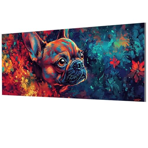 XXDBBDOU Hund Malen Nach Zahlen Erwachsene Groß XXL 70x140cm, Malen Nach Zahlen Tier DIY Farbe Acrylfarbe ölgemälde Set für Zimmer Deko Aesthetic, Geschenke für Frauen, Model-0061 von XXDBBDOU