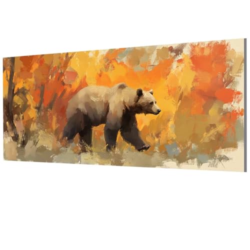 XXDBBDOU Malen Nach Zahlen Erwachsene BäR, Tier Malen Nach Zahlen Leinwand, DIY Bastelset Erwachsene Paint by Numbers für Zimmer Deko Wohnzimmer, Geschenke 30x60cm, Model-0152 von XXDBBDOU