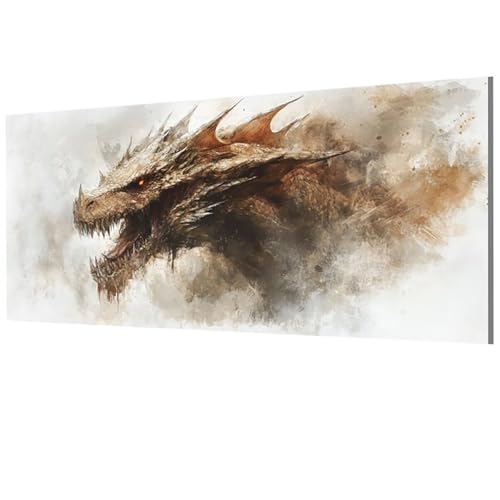 XXDBBDOU Malen Nach Zahlen Erwachsene Drachen, Tier Malen Nach Zahlen Leinwand, DIY Bastelset Erwachsene Paint by Numbers für Zimmer Deko Wohnzimmer, Geschenke 20x40cm, Model-0153 von XXDBBDOU