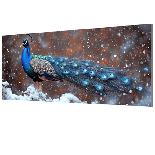 XXDBBDOU Pfau Malen Nach Zahlen Erwachsene Groß XXL 60x120cm, Malen Nach Zahlen Winter DIY Farbe Acrylfarbe ölgemälde Set für Zimmer Deko Aesthetic, Geschenke für Frauen, Model-0072 von XXDBBDOU