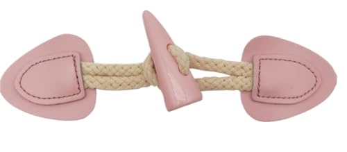 XXHNBF Knöpfe im chinesischen Stil, 5 Paar 16 cm Leder-Horn-Knebelverschlussknöpfe for Leder-Knebelknopf for Aufnähen von Knebelverschluss for Mantel, Strickjacke, Jacke(Pink) von XXHNBF