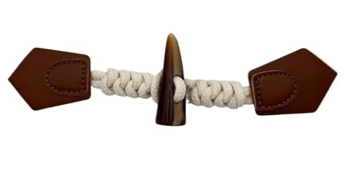 XXHNBF Knöpfe im chinesischen Stil, 5 Paar 19 cm weiße Lederknöpfe for Aufnähen von Knebelverschlüssen aus Leder for Mäntel, Strickjacken und Jacken(Brown) von XXHNBF