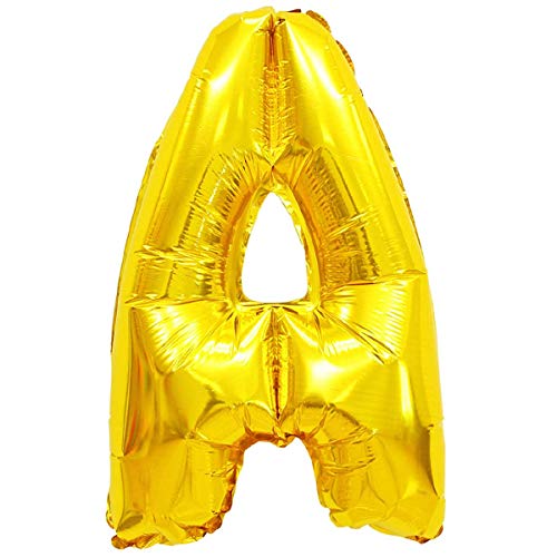 Folienballons Folienballons Buchstaben Zahlen Gold 80cm Partydeko XXL Luftballons, Plastik, A-Gold, Gold von XXL LUFTBALLONS