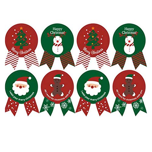 XYDZ 240 Stück 30 Blätter Weihnachtsaufkleber Weihnachten Geschenkaufkleber Sticker Etiketten selbstklebend, Dichtet Blatt Tags Umschlag Aufkleber Aufkleber Dekor von XYDZ