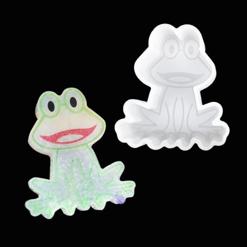 XYQHOAC Frosch-Harz-Form, Tier-Silikonformen, Frosch, Epoxidharz, Autoform, Süßigkeitenform, Kerzenformen für Kerzen, Seife, Kunst, Handwerk, Desktop-Ornament, Heimdekoration (Froschform) von XYQHOAC