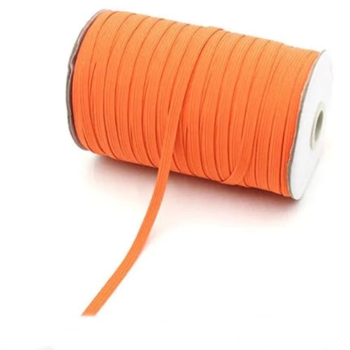 XYTUJK Gummiband 2/5yards 6mm Elastisches Band Golddraht Glitter Elastisches Spandexband for Besatz Nähen Stoff DIY Kleidungsstück Nähzubehör(Orange red,5yard) von XYTUJK