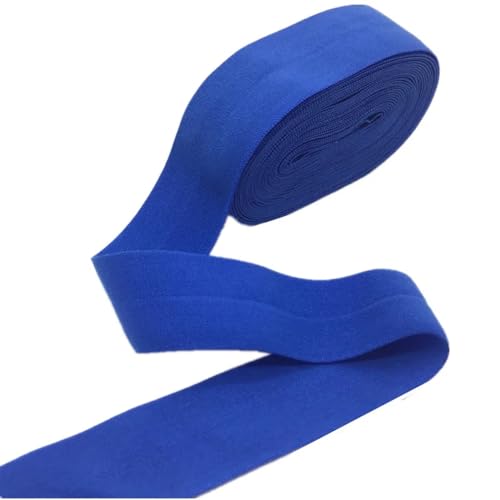 XYTUJK Gummiband 25 mm x 5 Yards elastisches Band, Mehrzweck-Spandex-Band, for Nähen, Spitzenbesatz, Taillenband, Bekleidungszubehör(Blue) von XYTUJK