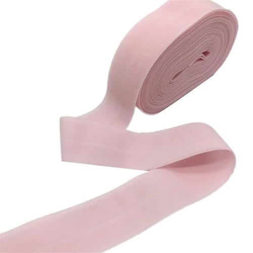 XYTUJK Gummiband 25 mm x 5 Yards elastisches Band, Mehrzweck-Spandex-Band, for Nähen, Spitzenbesatz, Taillenband, Bekleidungszubehör(Pink) von XYTUJK