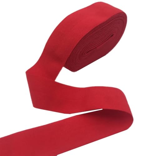 XYTUJK Gummiband 25 mm x 5 Yards elastisches Band, Mehrzweck-Spandex-Band, for Nähen, Spitzenbesatz, Taillenband, Bekleidungszubehör(Red) von XYTUJK