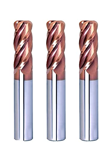 XYXXBB Eckradius Schaftfräser CNC R Bullnose Cutter Wolframcarbid Stahl Metall Fräser 3 4 Nuten R0.5 R1 Oberflächenbearbeitung (Cutting Edge Length : 4F BB2055, Dimensions : 6R1x6x20x100) von XYXXBB