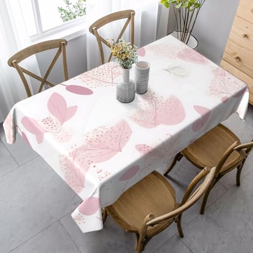 XZDAL Elegante und langlebige, handgemalte, rechteckige Tischdecke mit Blumenmuster, 89 x 140 cm, für Abendessen, Brunch, Hochzeiten und mehr von XZDAL