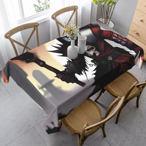 XZDAL Elegante und langlebige FangedFiends Tischdecke, rechteckig, für Esszimmer, Brunch, Hochzeit und mehr, 89 x 140 cm von XZDAL