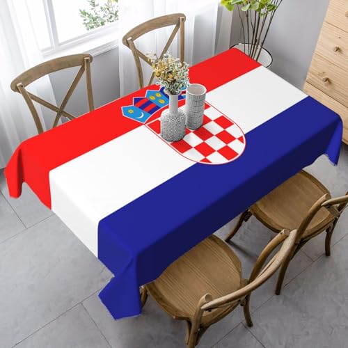 XZDAL Elegante und langlebige Flagge der Republik Kroatien, rechteckig, 89 x 140 cm, für Esszimmer, Brunch, Hochzeit und mehr von XZDAL