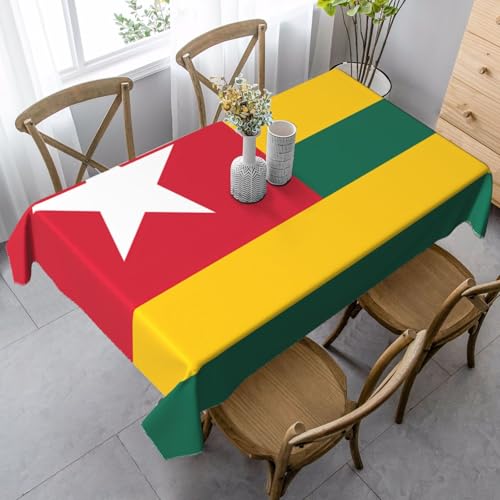 XZDAL Elegante und langlebige Flagge von Togo, rechteckig, für Esszimmer, Brunch, Hochzeit und mehr, 89 x 140 cm von XZDAL